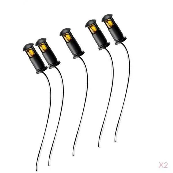 10PCS Model Street Lights Model Train Railroad Grassland Scenery Lamppost