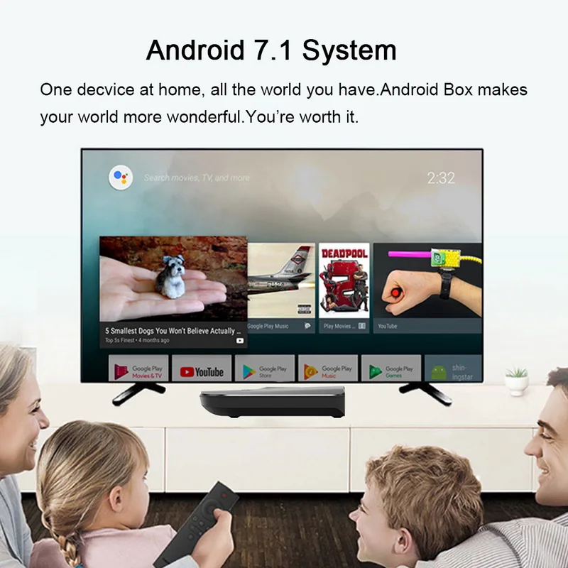 DVB-S-S2 Android 7,1 ТВ приставка 1 ГБ ОЗУ 8 ПЗУ Amlogic S905D Восьмиядерный 100 м Смарт ТВ приставка 4K H.265 2,4G WiFi телеприставка IP tv