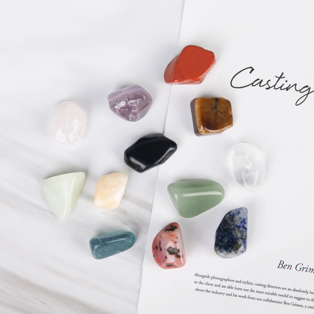 

12PCS Birthstones of Twelve Constellations Natural Crystal Ore Specimens Mixed Gems