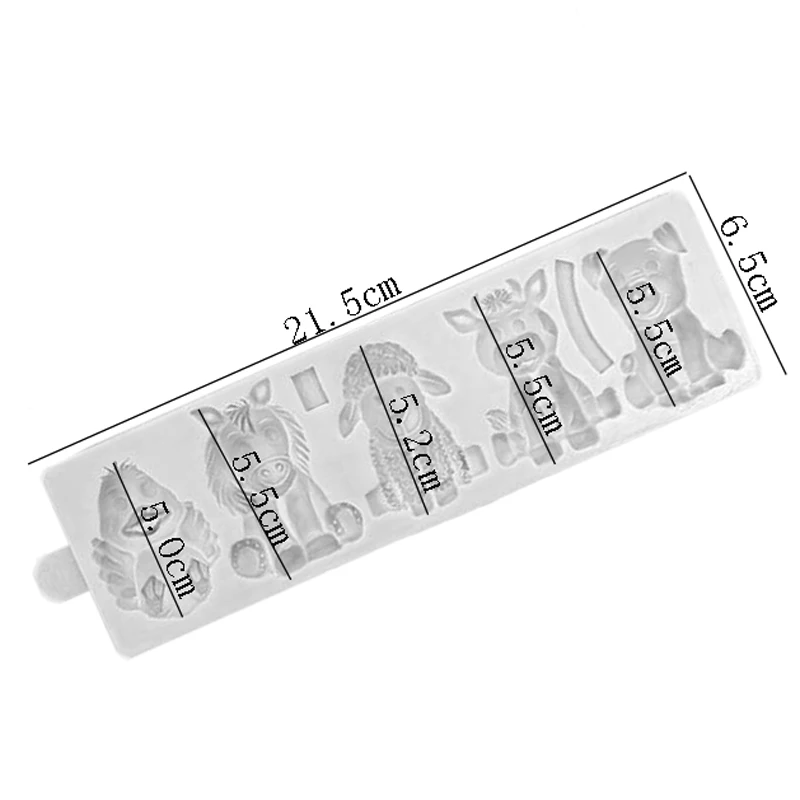 Ферма Животные формы для помадки торта украшения инструменты, силиконовые формы Sugarcrafts д набор для выпечки с шоколадом инструменты для тортов Gumpaste Fimo игровое тесто