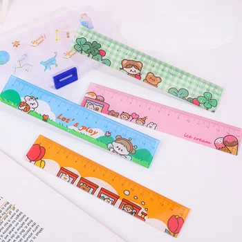 

Chopped Green Onion Ruler Student Stationery Cute Ruler Hello Kitty Stationery Ruler Kawaii Accessories Cute School Supplies