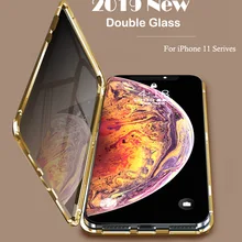 360 роскошный Магнитный чехол для iPhone 11 Pro Max, чехол из закаленного стекла для Apple iPhone X XS MAX XR 7 8 Plus 11 pro 6S Plus
