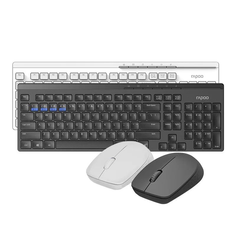 

Rapoo 8100M Wireless Bluetooth Keyboard Mouse Set Three-Mode Mute for Apple MAC Laptop
