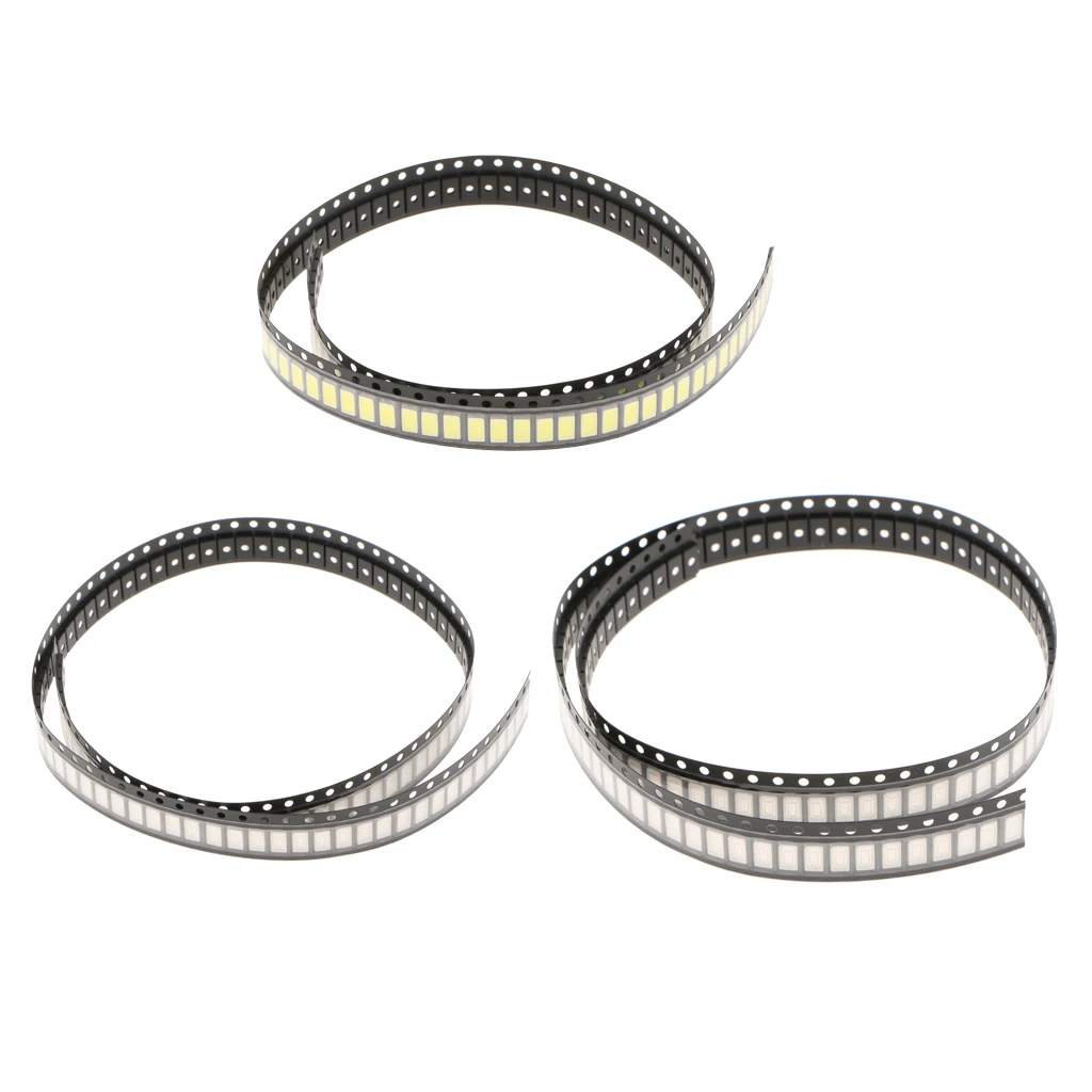 

300pieces SMD LED Chips - Light Beads (Cool White& Red & Blue) - Surface Mount - PCB Lighting Emitting Diode Lamp