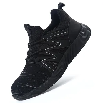 

Men's Safety Work Shoes Steel Toe Work Safety Shoes for Men Women Ultralight Mesh Outdoor Construction Shoes Plus size 37-48