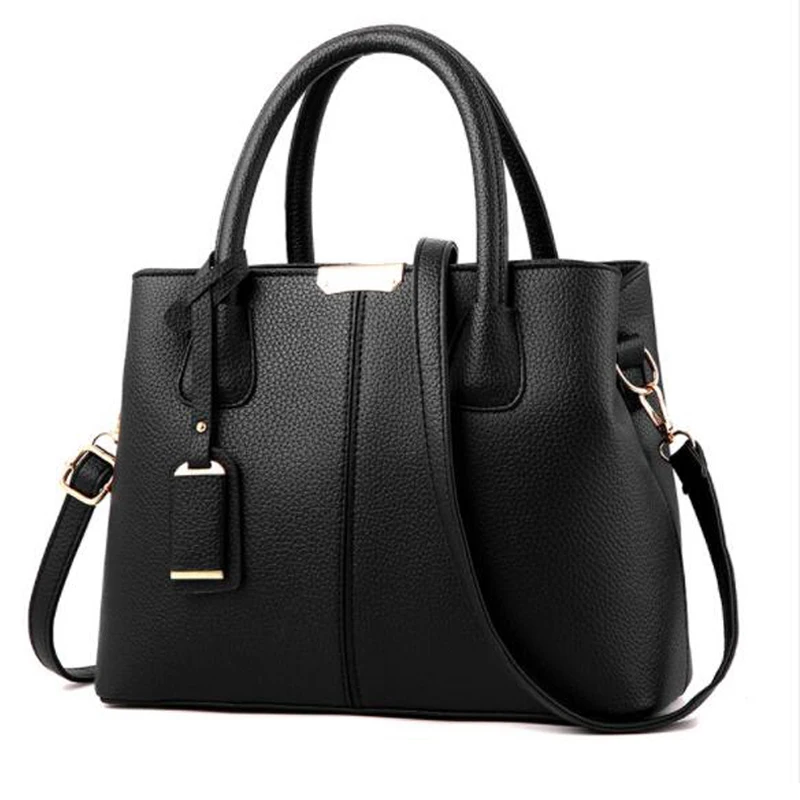 Yogodlns, Роскошные Сумки из искусственной кожи, женская сумка, дизайнерская сумка на плечо, высокое качество, женская сумка на плечо, сумка-тоут, повседневная сумка - Цвет: black