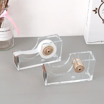 

Rose Gold Adhesive Tape Base Tape Cutter gold Tape Machine Acrylic Washi Tape Dispenser Washi Tape Organizer Washi Tape Holder