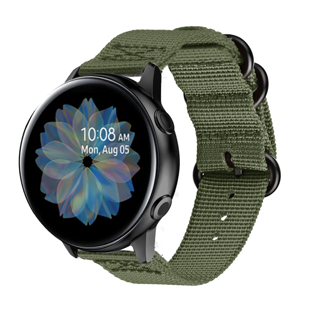 Ремешок Active2 20 мм для наручных часов нейлоновый браслет Samsung galaxy Watch Active 2 40 44 Huami