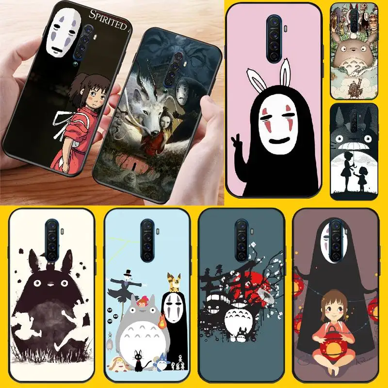 PENGHUWAN Totoro Chihiro Ghibli Miyazaki Anime TPU black Phone Case Cover Hull for OPPO Reno2 Z R15 pro R17 R11 R9S Plus R9 | Мобильные