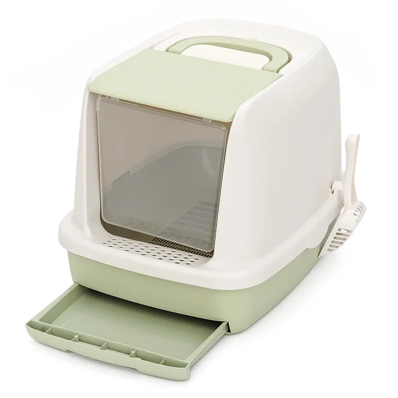 Cats Litter Box Fully Enclosed Cat litter Box Cats toilet Anti-splash Home Pet Toilet Bedpan Anti Splash Cats Litter Box