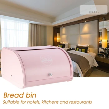 

Food Storage Bread Bin Roll Top Bread Box Keeper Stainless Steel Cheese Butter Tray Holder Kitchen Containers Decor Snack Box
