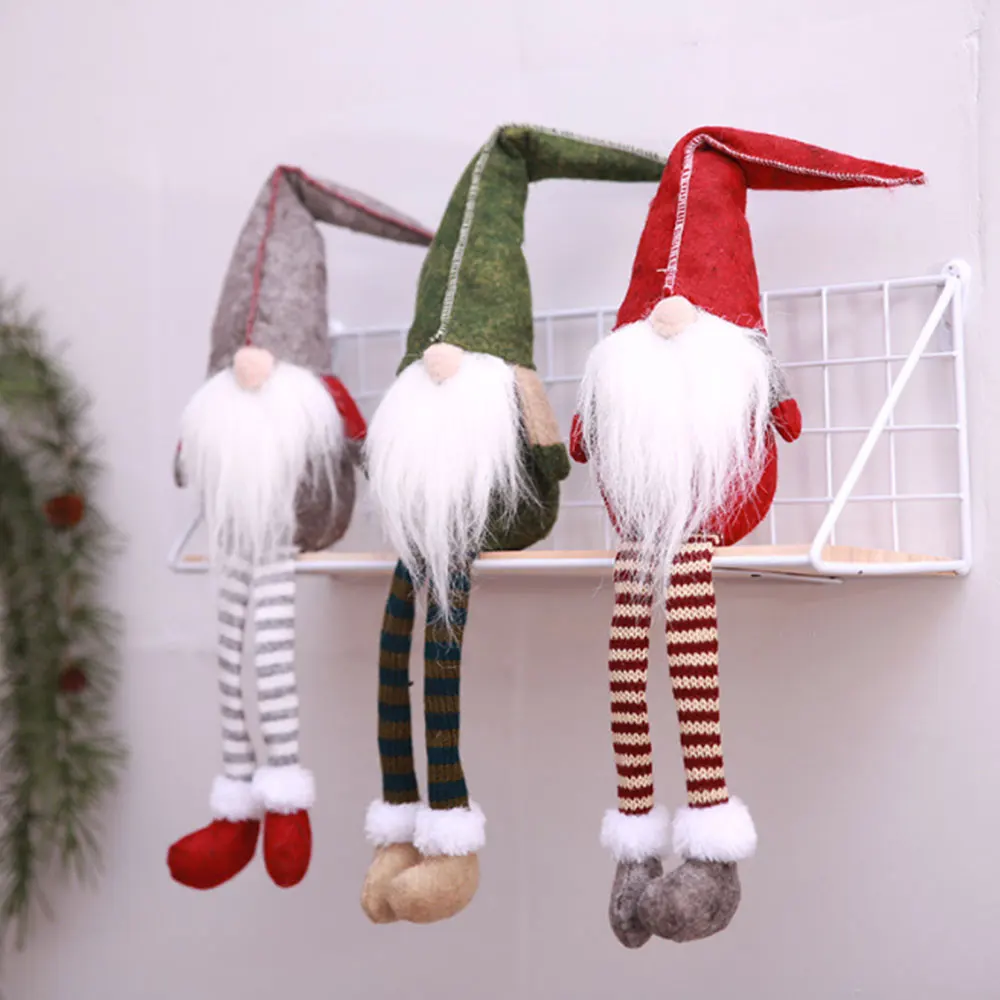 Beautiful Cartoon Xmas Cloth Art Gift Toy Supplies Santa Claus Doll Party Home Christmas Goods Dinner New Year