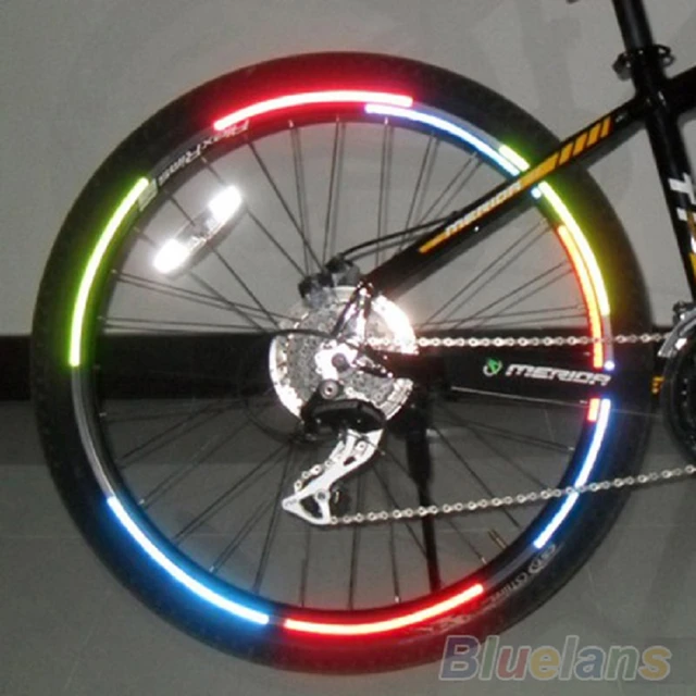 Pegatinas reflectantes para bicicleta, cinta reflectante de seguridad para  rueda de bicicleta, para niños, 8 pegatinas - AliExpress