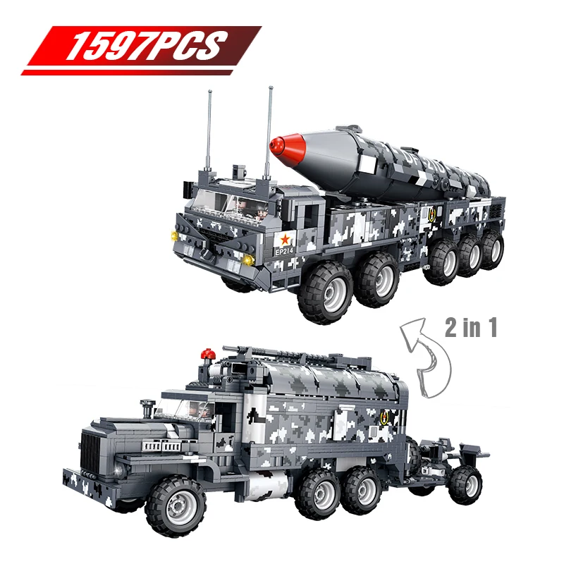 

Building Blocks Army WW2 Modern Compatible Legoinglys Military Vehicle Anti Ship DF21 Missile Weapons Model Bricks Kids Toys