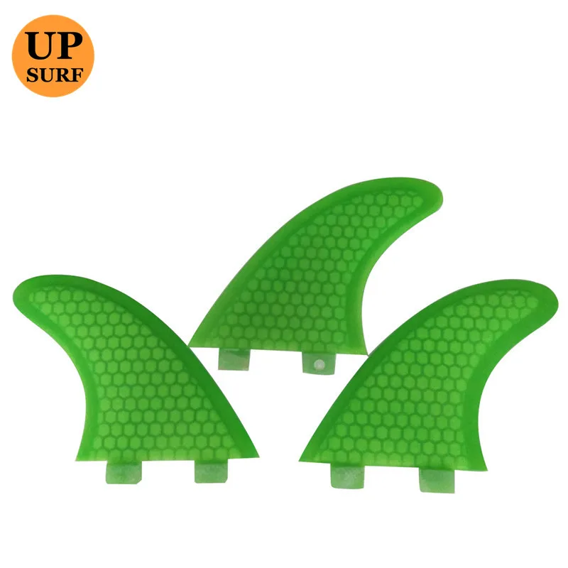 Surfboard Fin Double Tabs Green Color Double Tabs Thruster FINS S/M/L Size