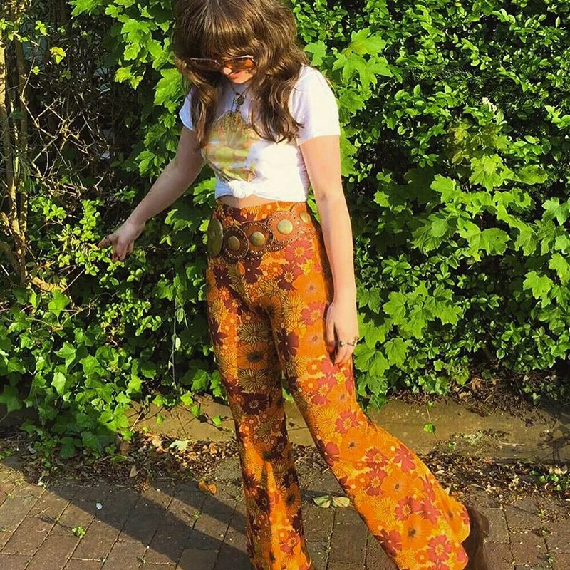 正規販売店】 珍品 vintage 00s Y2K ヴィヴィットオレンジ ワイド