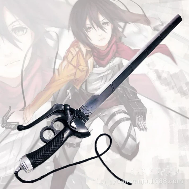 95 см Mikasa двойной меч атака на Титанов SRivaMika LeviMika меч Акерман косплей меч бутафория Хэллоуин оружие