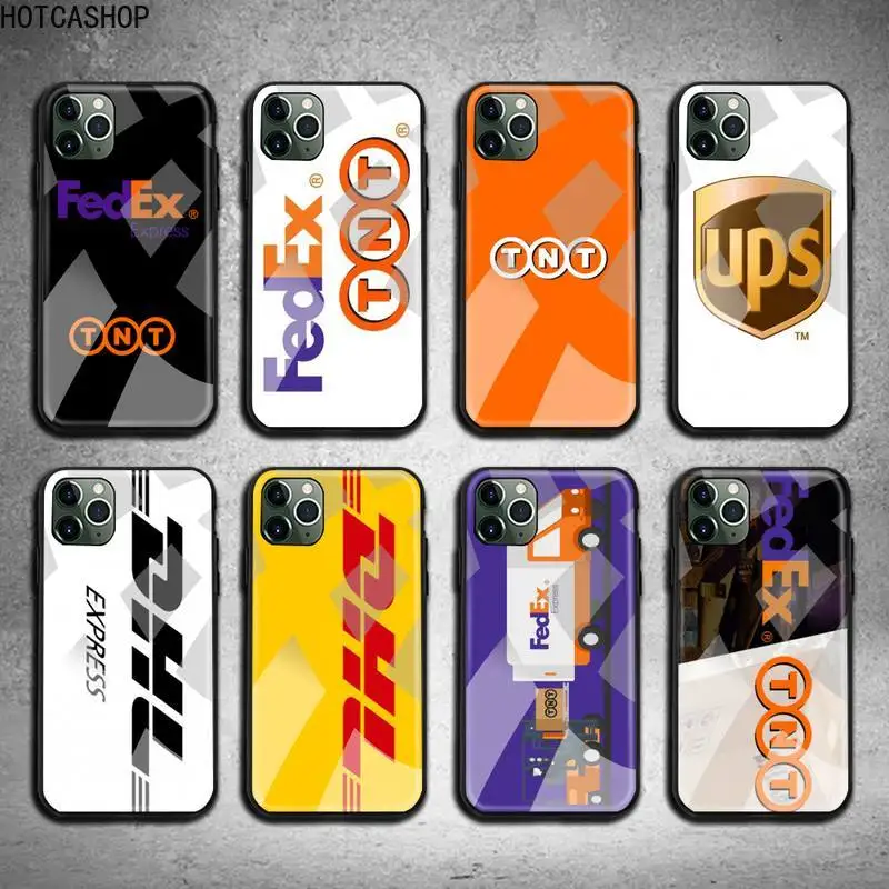Чехол для телефона с рисунком TNT UPS DHL закаленное стекло iPhone 12 pro max mini 11 Pro XR XS MAX 8X7 6S 6