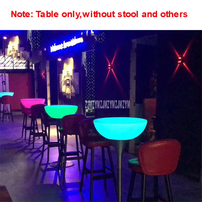 Светодиодный светящийся барный стол Простой Круглый Высокий ножной креативный коктейльный барный стол для ночного клуба Кофейня креативное освещение мебель