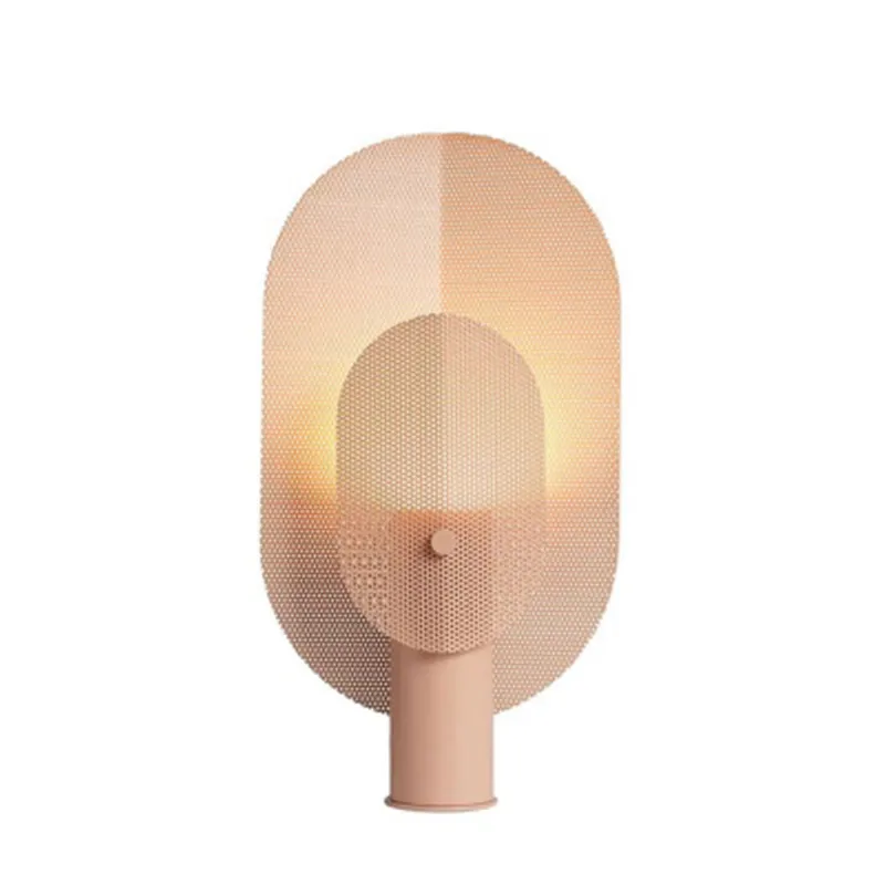 

Nordic post-modern minimalist grid wrought iron living room table lamp hotel bedside bedroom table light