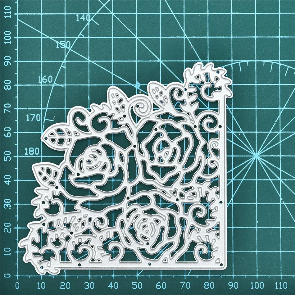 Eastshape Роза край металла резки штампы цветок кружева угловой штампы для изготовления карт Скрапбукинг штамп для теснения с вырезами ремесло