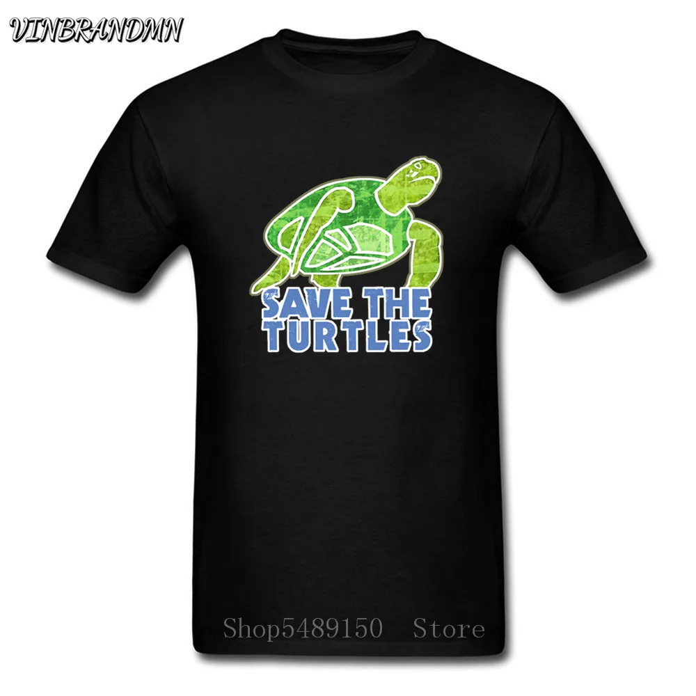 Мужская футболка в винтажном стиле Save The Ocean It's Turtley Awesome с коротким рукавом и
