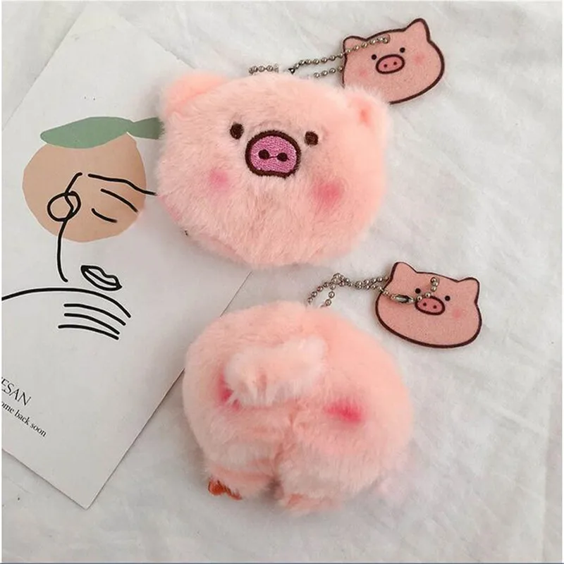 

1PCS Mini Pig Head Ass Couple Pendant The Toys Plush Stuffed New Brooch PP Cotton Stuffed Valentine Gift Girl Like HANDANWEIRAN