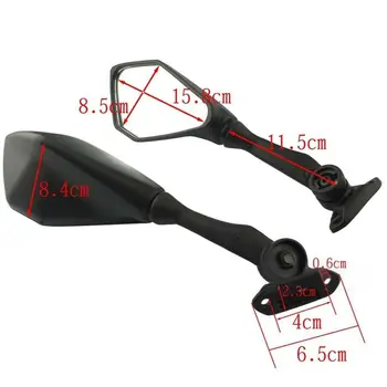 

RearView Rear View Mirrors Black Side For Kawasaki Ninja 300R/EX300 ABS/ZX6R 636 2013-15 Durable Practical