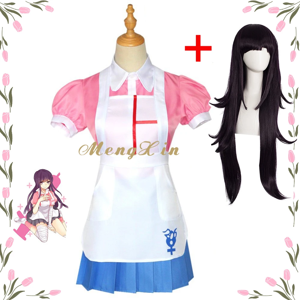 

Anime Danganronpa Mikan Tsumiki Cosplay Costume Halloween Carnival Ultimate Nurse Funny Costume Cafe Maid Uniform Custom Made
