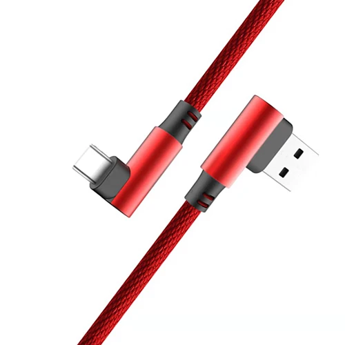 PHOMAX usb type C 90 градусов быстрая зарядка usb c кабель type-c кабель для передачи данных зарядное устройство для samsung S8 S9 Note 9 8 Xiaomi mi8 mi6 huawei - Цвет: Red