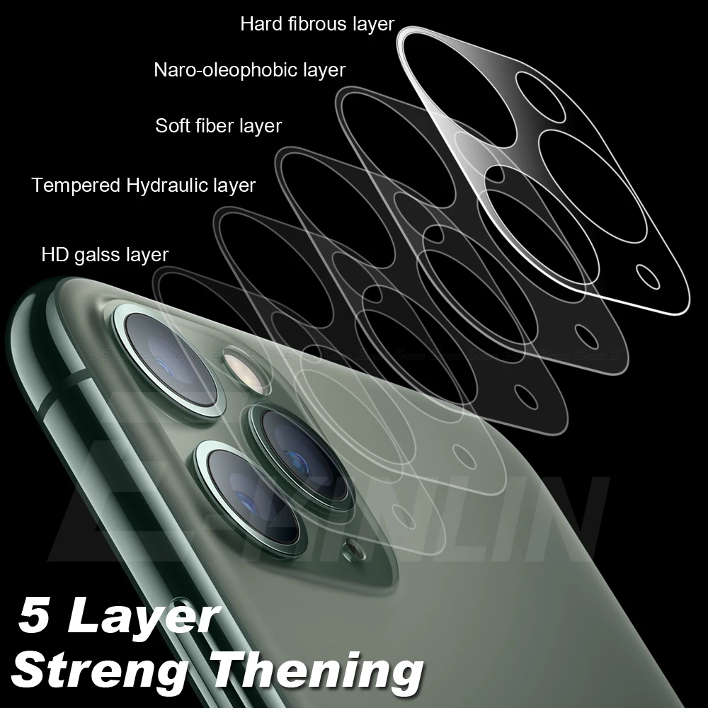 2 шт./лот, прозрачная задняя крышка для объектива камеры, защитная пленка, закаленное стекло для iPhone 11 Pro XS Max X XR 8 7 6 6S Plus