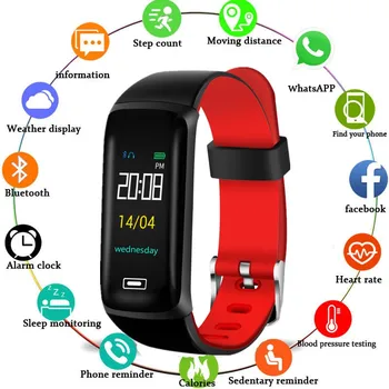 

New Sports Waterproof Smart Watch Women Smart Bracelet Band Bluetooth Heart Rate Monitor Fitness Tracker Smartwatch Luxury Mens