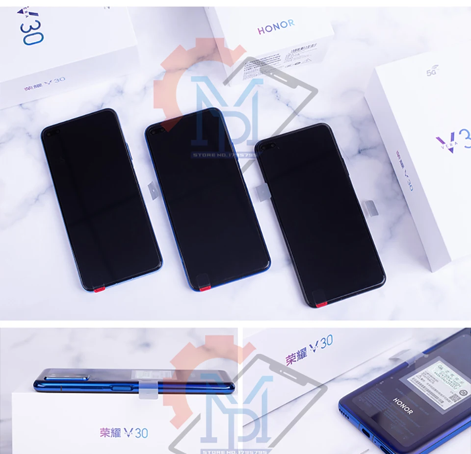 Мобильный телефон Honor V30 5G, 6,57 дюймов, 6 ГБ+ 128 ГБ, четыре ядра, 7 нм, Android 10 AI, тройная камера, 40 Вт, SuperCharge Samrtphone