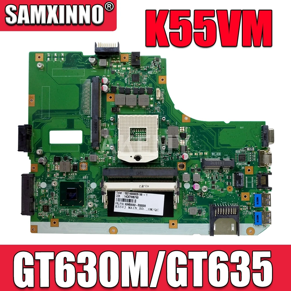Для ASUS K55VM K55VJ K55V R500V REV.2.0 / 2.1 2.2 2.3 GT630M GT635 2G материнская плата