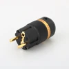 1Piece Viborg VE501G Pure copper Gold Plated Schuko Male Power Plug Connector Audio Male Plug HIFI Power Plug ► Photo 2/6