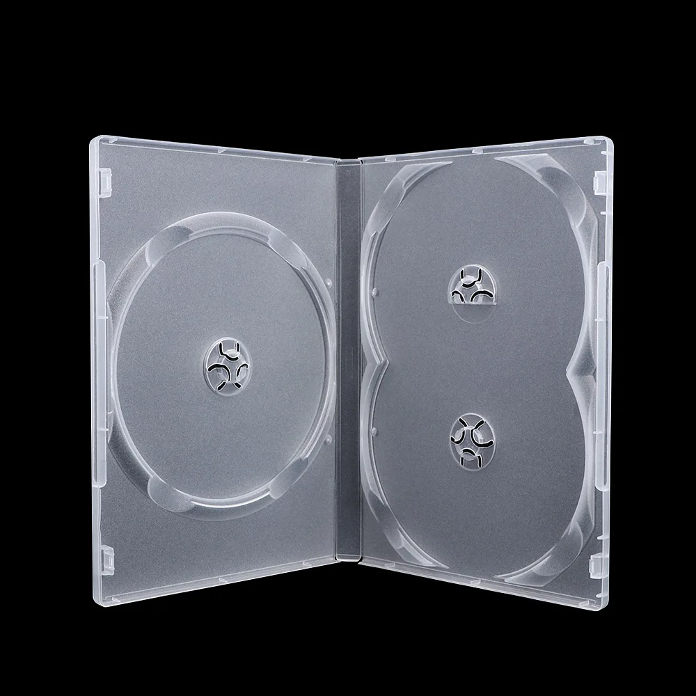 Квадратный Ltra тонкий одиночный 3 дисковый прозрачный Сменный Чехол для Blu-Ray DVD фильмы держатель CD корпус коробка дисковый ящик