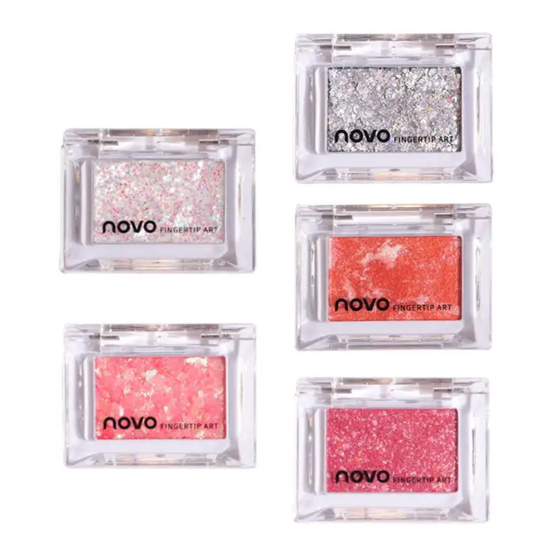 NOVO одноцветная блестящая палитра теней для век с блестками макияжа Galaxy Shimmer яркая