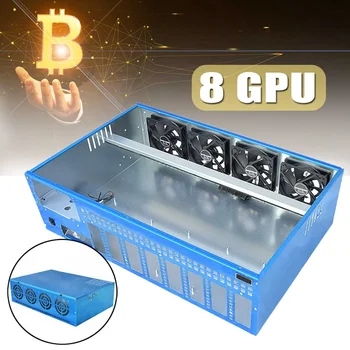 

8 GPU 4 Fans Closed Mining Computer Cold rolled steel Case Frame Server Chassis For Onda B250 BTC D8P-D3 Motherboard