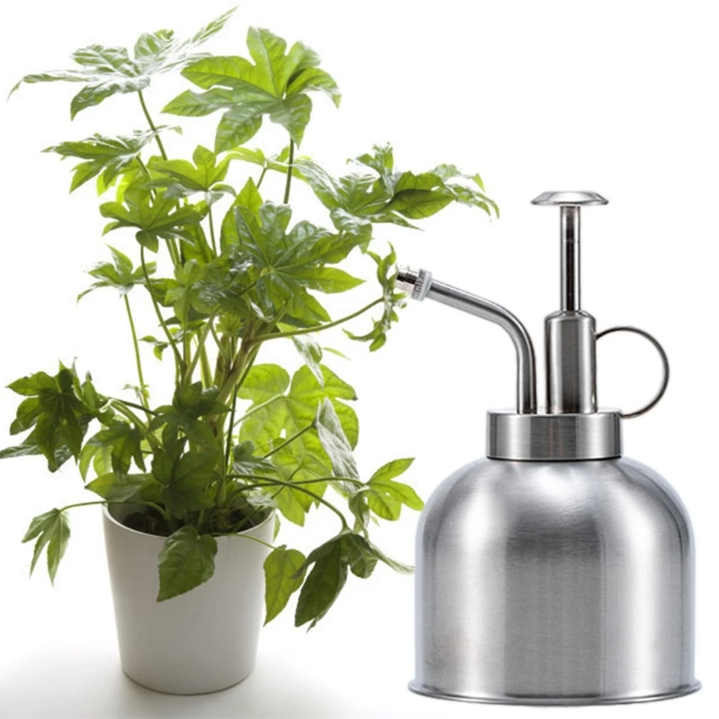 

300mL Watering Spray Bottle Stainless Steel Misting Can Garden Plant Tool Sprinkling Pot