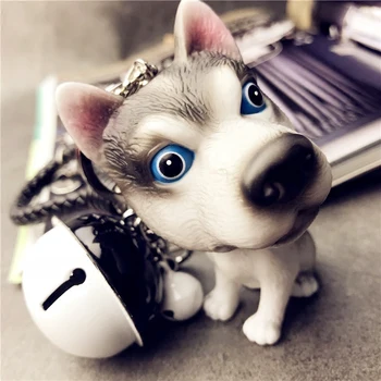 

Husky Dog Keys, Bells And Rings Hangers Korean Cute Key Chain, Ring And Rope Personality Creative Gift Key Buckle