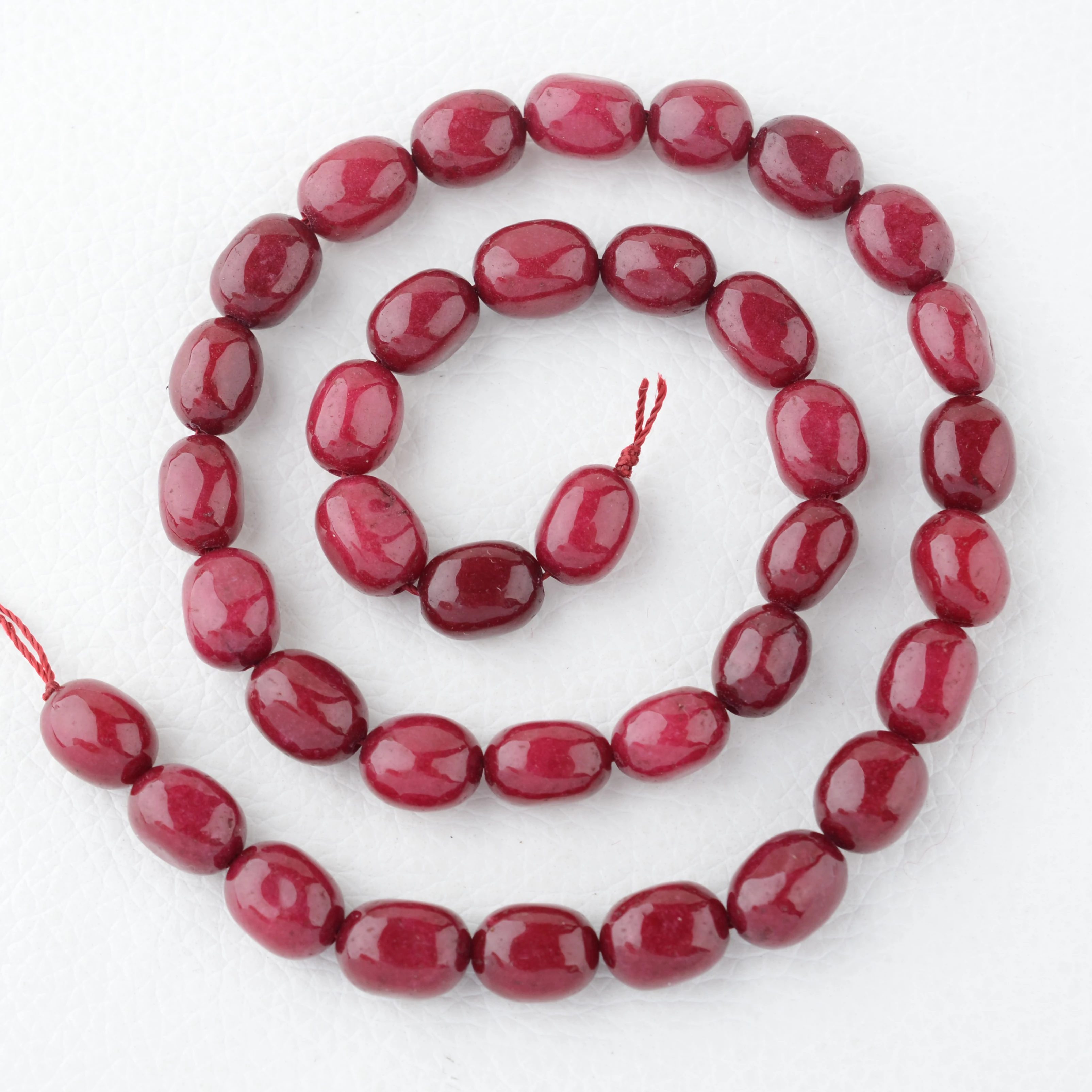 8x10mm Natural Smooth Ruby Color Oval stone beads For DIY Bracelet Necklace Jewelry Making Strand 15