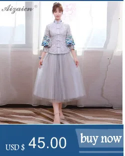Современное кружевное Qi Pao женское китайское вечернее платье Cheongsam серое платье подружки невесты винтажное длинное платье Qipao Промотирование оригинальное