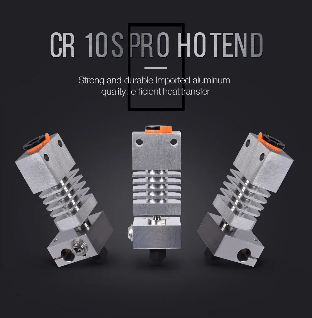 Высокое качество CR10S PRO Hotend Swiss MK8 закаленное стальное сопло радиатора титановый теплоотвод 3d принтер обновленный комплект для CR-10S PRO