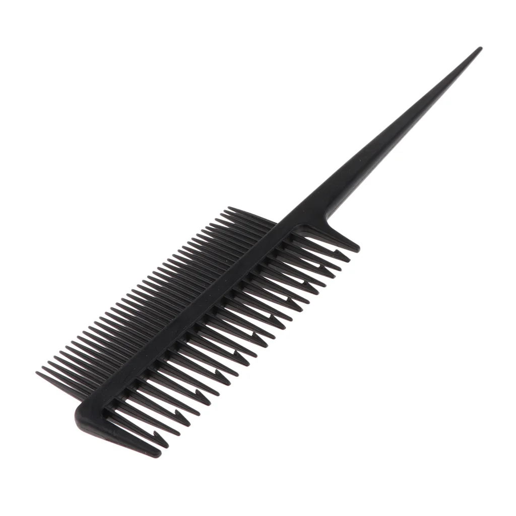 Professional 2-Way Plastic Weaving Sectioning Foiling Comb For Hair Dyeing/Highlighting/Balayage