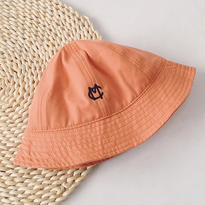 Spring Baby Bucket Hat For Boy Girl Fun Letter Embroidery Fisherman Hats Beach Sun Cap Children Outdoor Kids Panama Caps 2-4Y custom baby accessories Baby Accessories