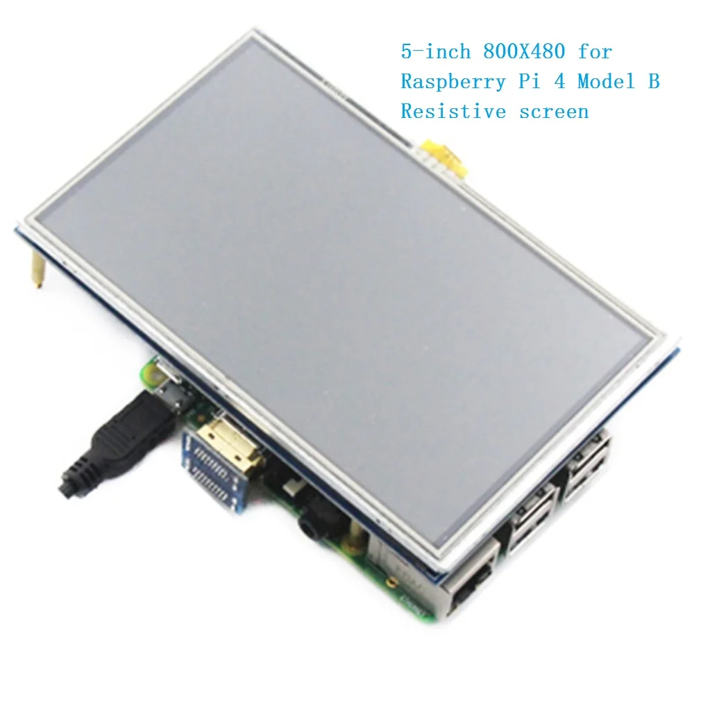 Resistive screen 7/5/4/3,5-дюймовый ЖК-дисплей монитор HDMI 1024X600 HD сенсорный экран емкостный сенсорный экран для Raspberry Pi 4 Модель B 3B+/3B/2B/B+ сенсорный экран - Цвет: Resistive screen