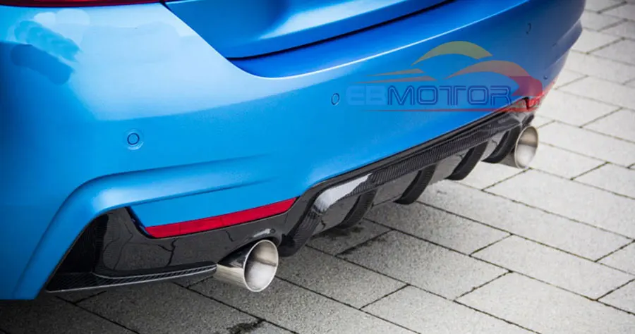 ebmotor-com Performance Real Carbon Fiber Rear Diffuser For BMW F32 F33 F36 435i GranCoupe M-Sport Models 2014UP 5_5554