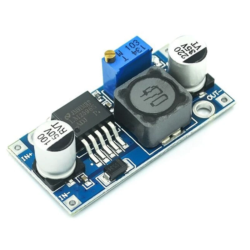 100 Pcs DC DC LM2596 Converter Module Adjustable Step Down Power Module