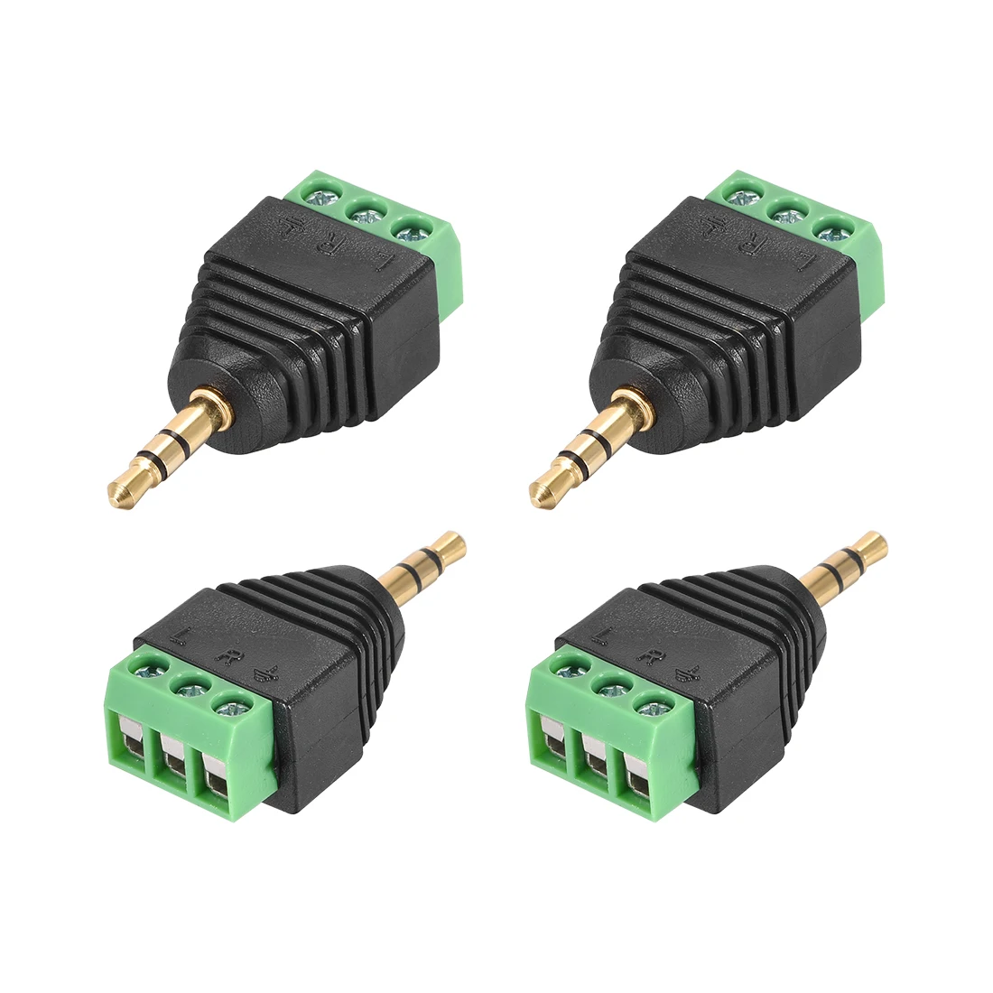 

uxcell Male to AV Screw Terminal AV TV Connector Adapter 3.5mm 3 Pole(4Pcs)