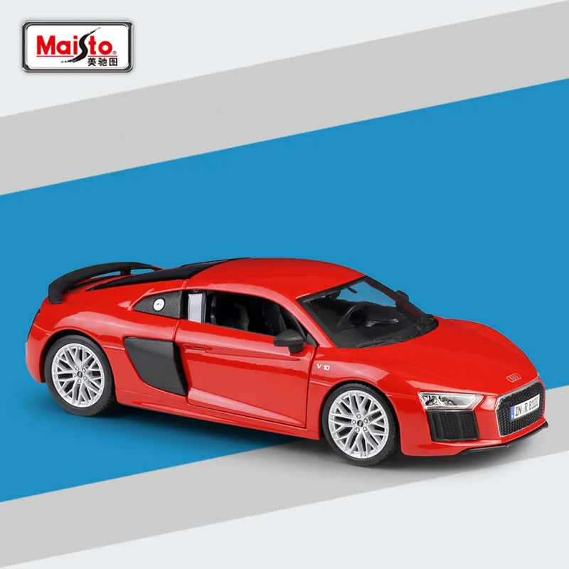Автомобиль Maisto 1:24 Audi R8 V10 PLUS литая модель игрушка для детей подарки новинка в